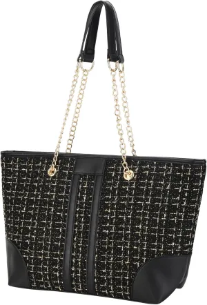 Women Tweed Single shoulder Bag Handbag and Purse Fashion Ladies Chain Quilted Crossbody Bag Evening Bag Clutch ﻿