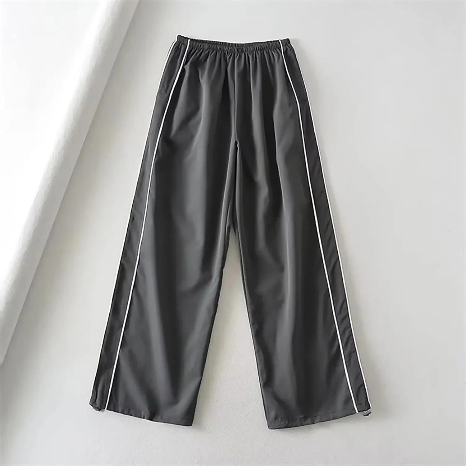Women Y2k Baggy Track Pants Elastic Waist Jogger Sweatpants High Waist Wide Leg Pants Summer Loose Fit Pant 2025