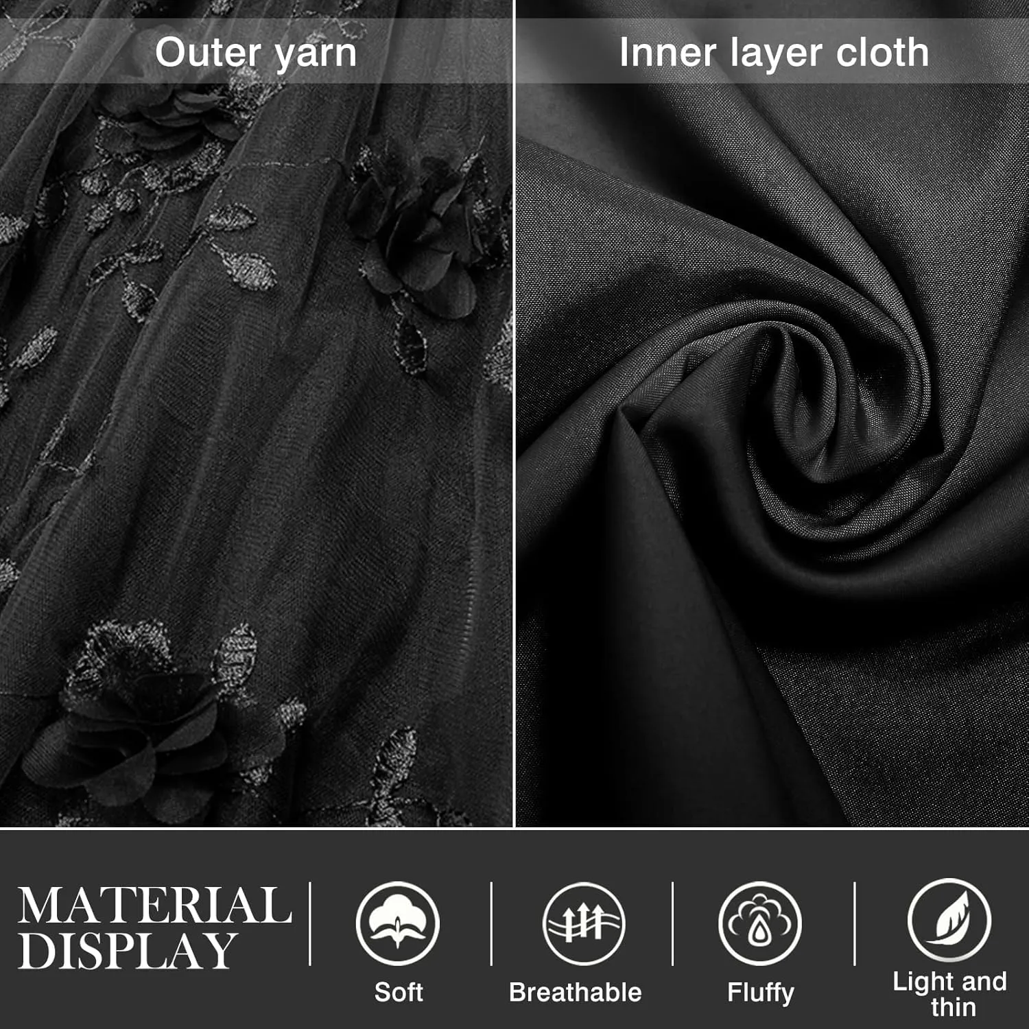 Women's A Line Tulle Midi Skirt Tutu Tiered Petticoat Skirts Tea-Length Elastic Waist Tutu Skirts