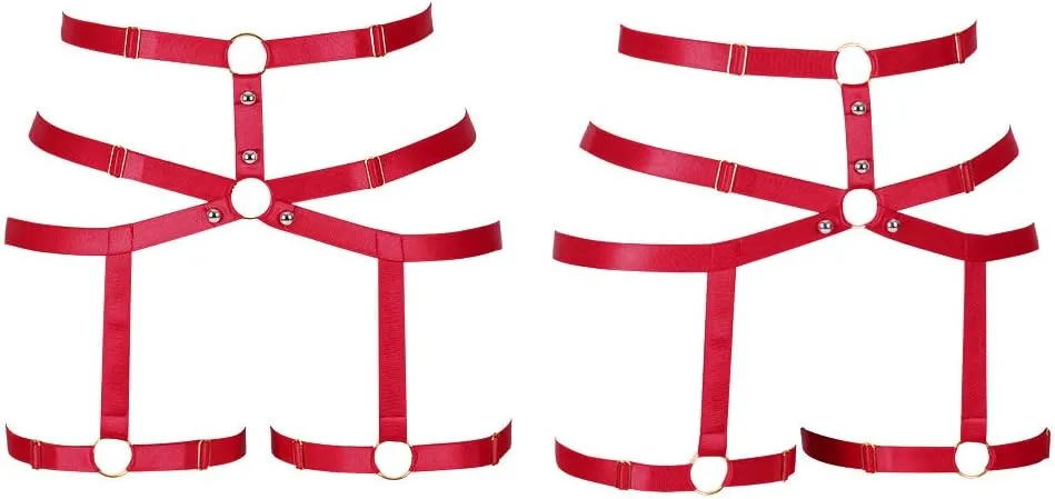 Women's Body Harness Punk Garter Leg Waist Dance Elastic Gothic Carnival Accessories
