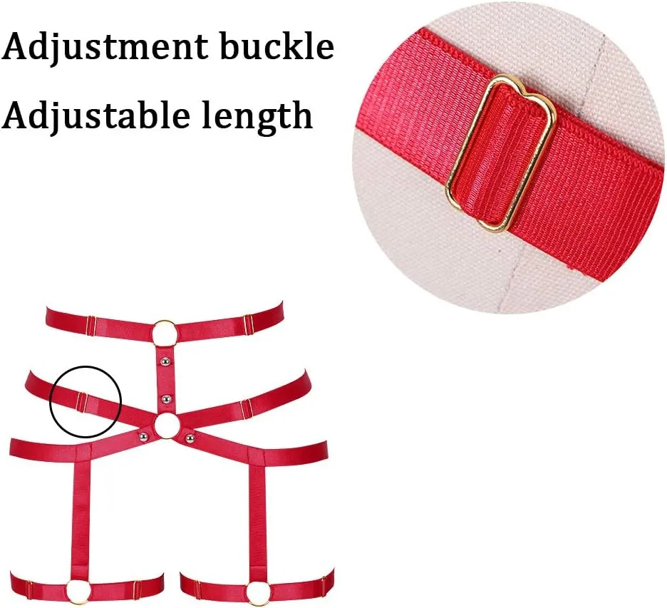Women's Body Harness Punk Garter Leg Waist Dance Elastic Gothic Carnival Accessories
