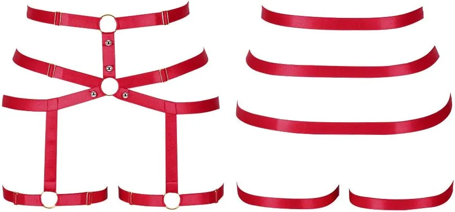 Women's Body Harness Punk Garter Leg Waist Dance Elastic Gothic Carnival Accessories