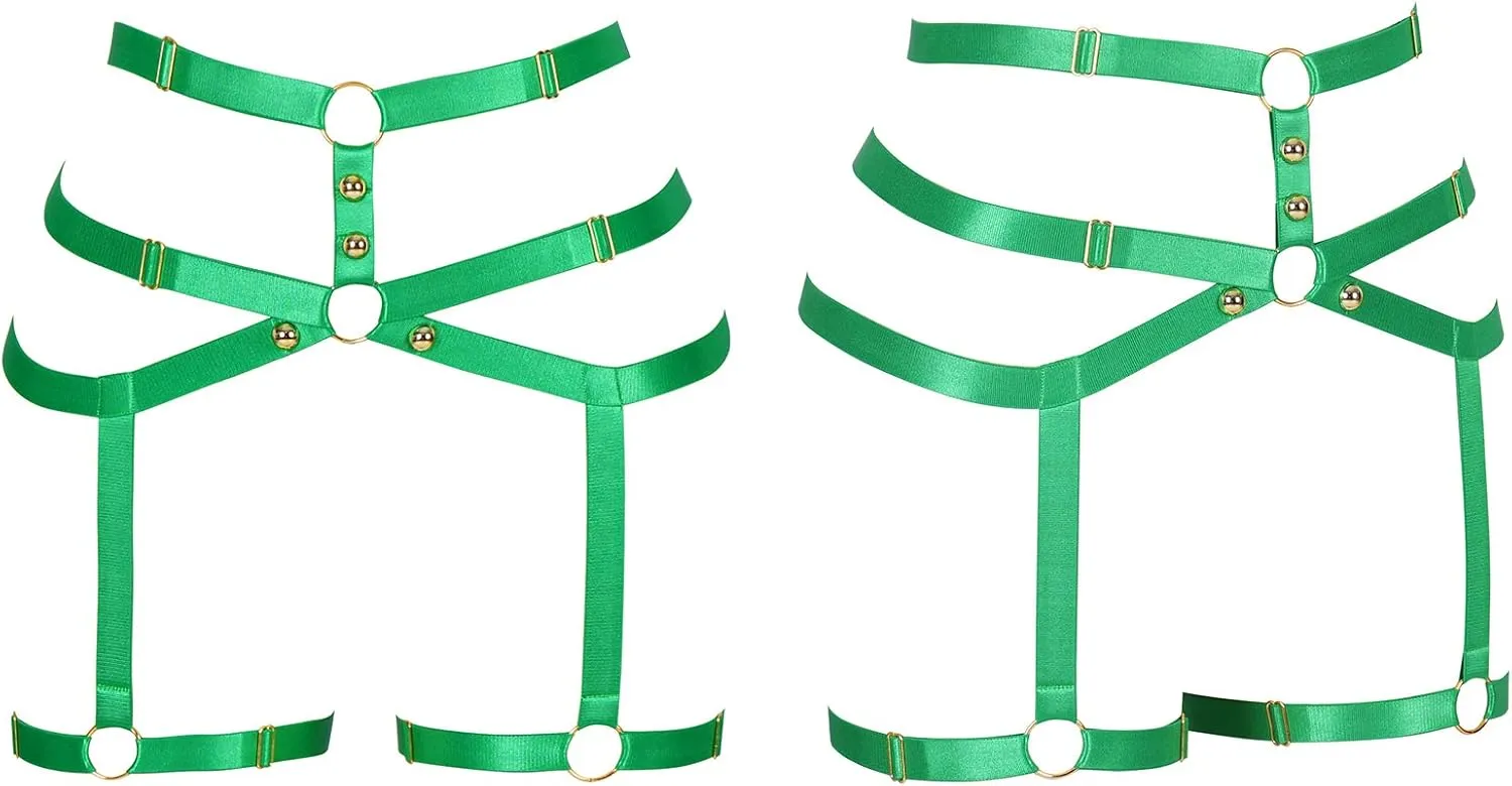 Women's Body Harness Punk Garter Leg Waist Dance Elastic Gothic Carnival Accessories