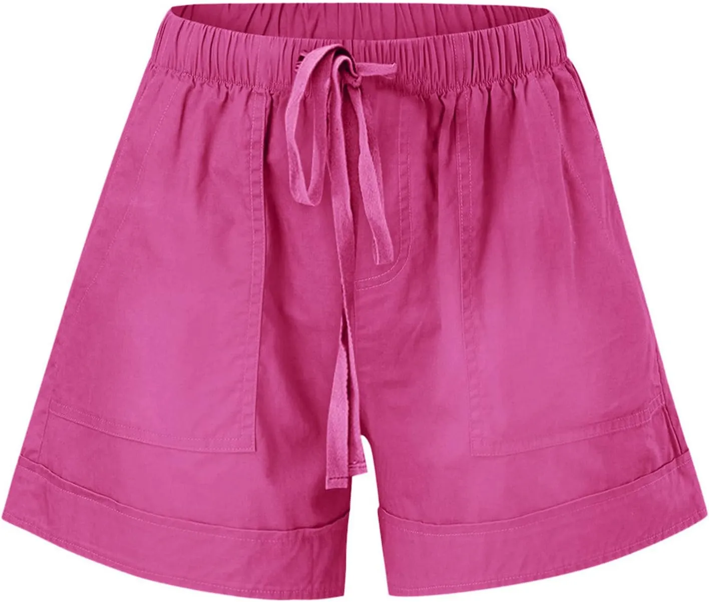 Womens Drawstring Shorts Summer Elastic Waist Casual Lightweight with Pockets #45