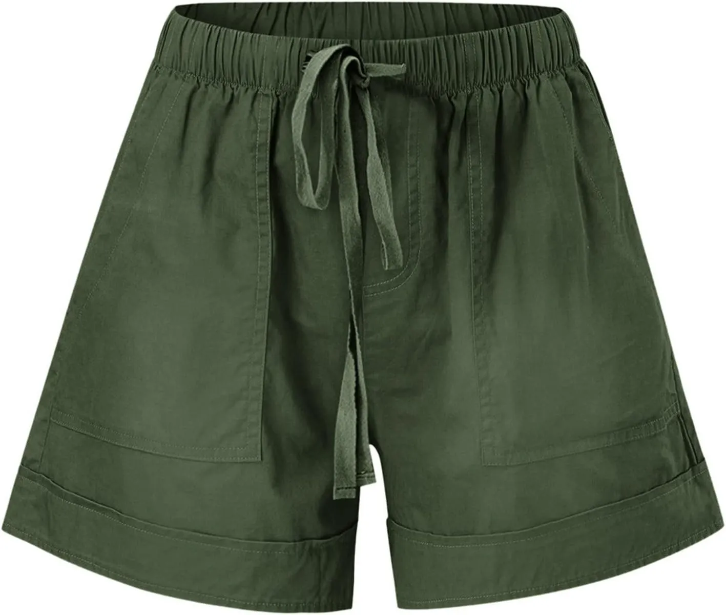 Womens Drawstring Shorts Summer Elastic Waist Casual Lightweight with Pockets #45