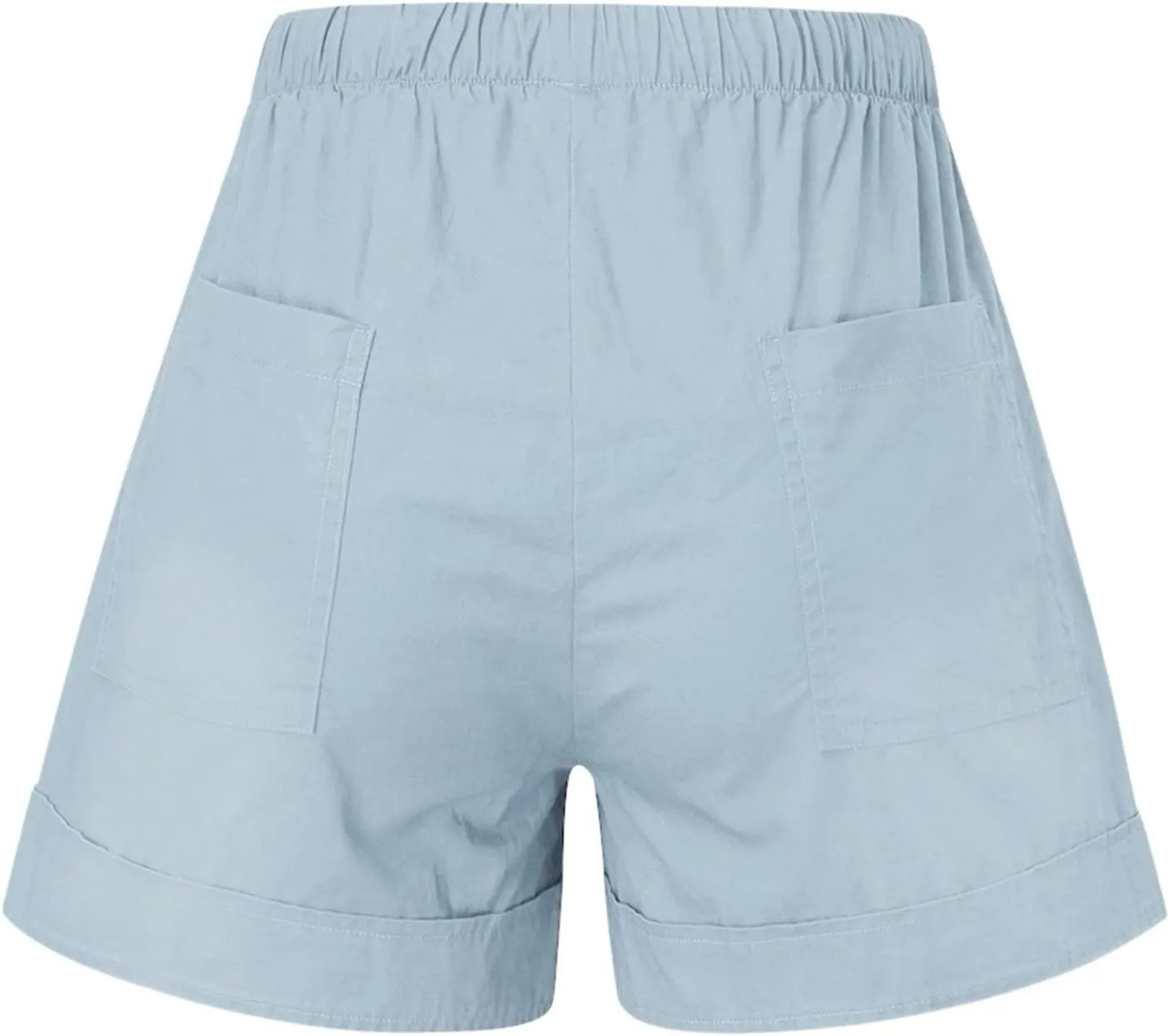 Womens Drawstring Shorts Summer Elastic Waist Casual Lightweight with Pockets #45