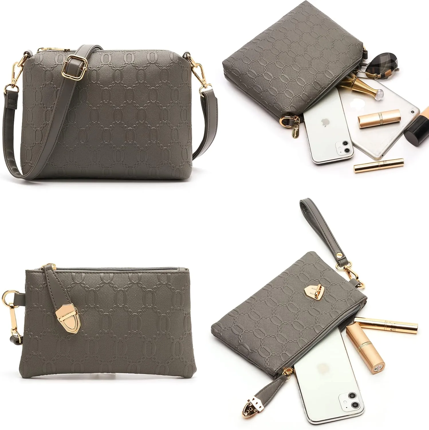 Women's Fashion Handbags Tote Bags Shoulder Bag Top Handle Satchel Purse Set 4pcs