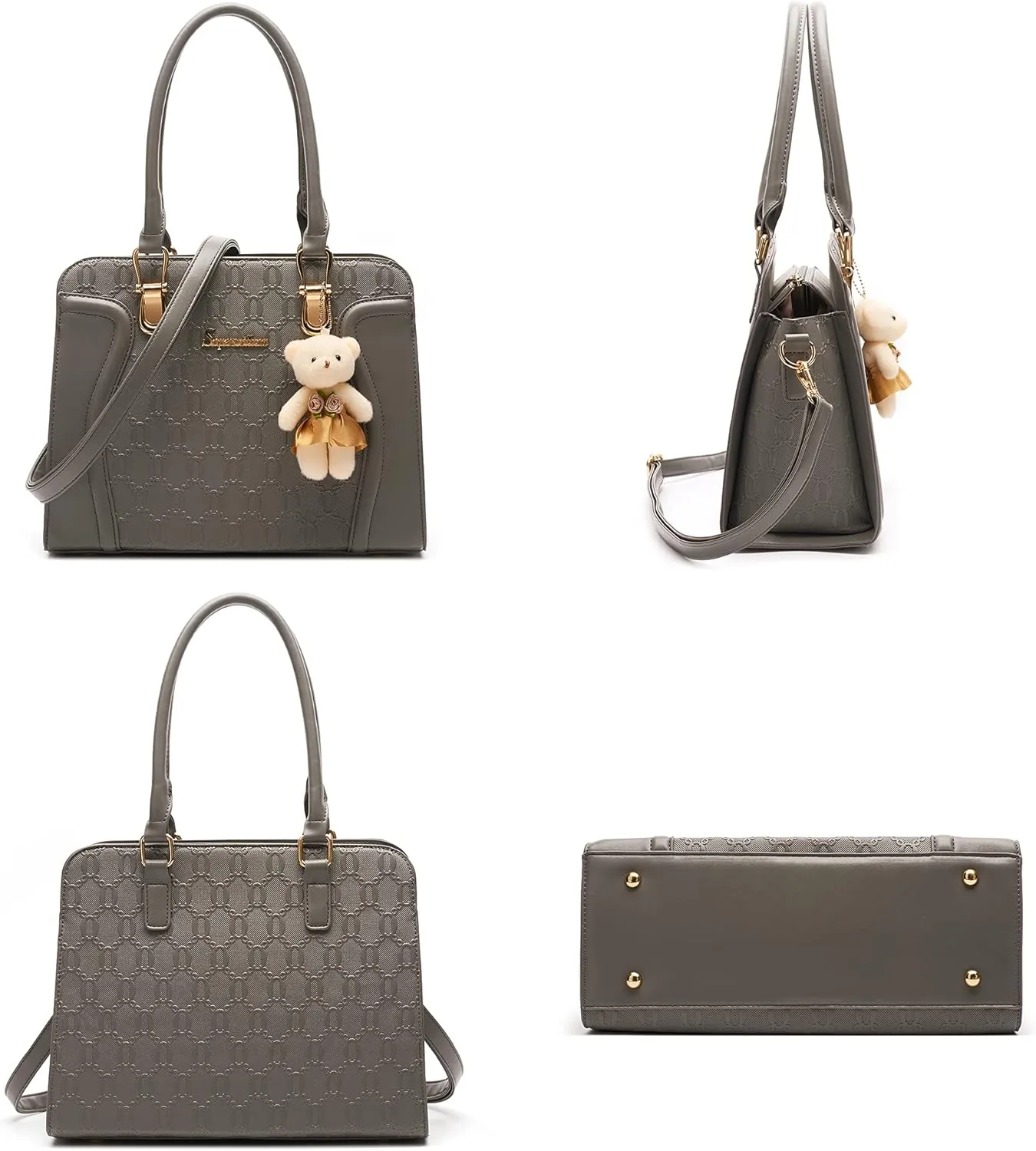 Women's Fashion Handbags Tote Bags Shoulder Bag Top Handle Satchel Purse Set 4pcs