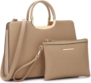 Womens Handbag Top Handle Shoulder Bag Tote Satchel Purse Work Bag with Matching Wallet