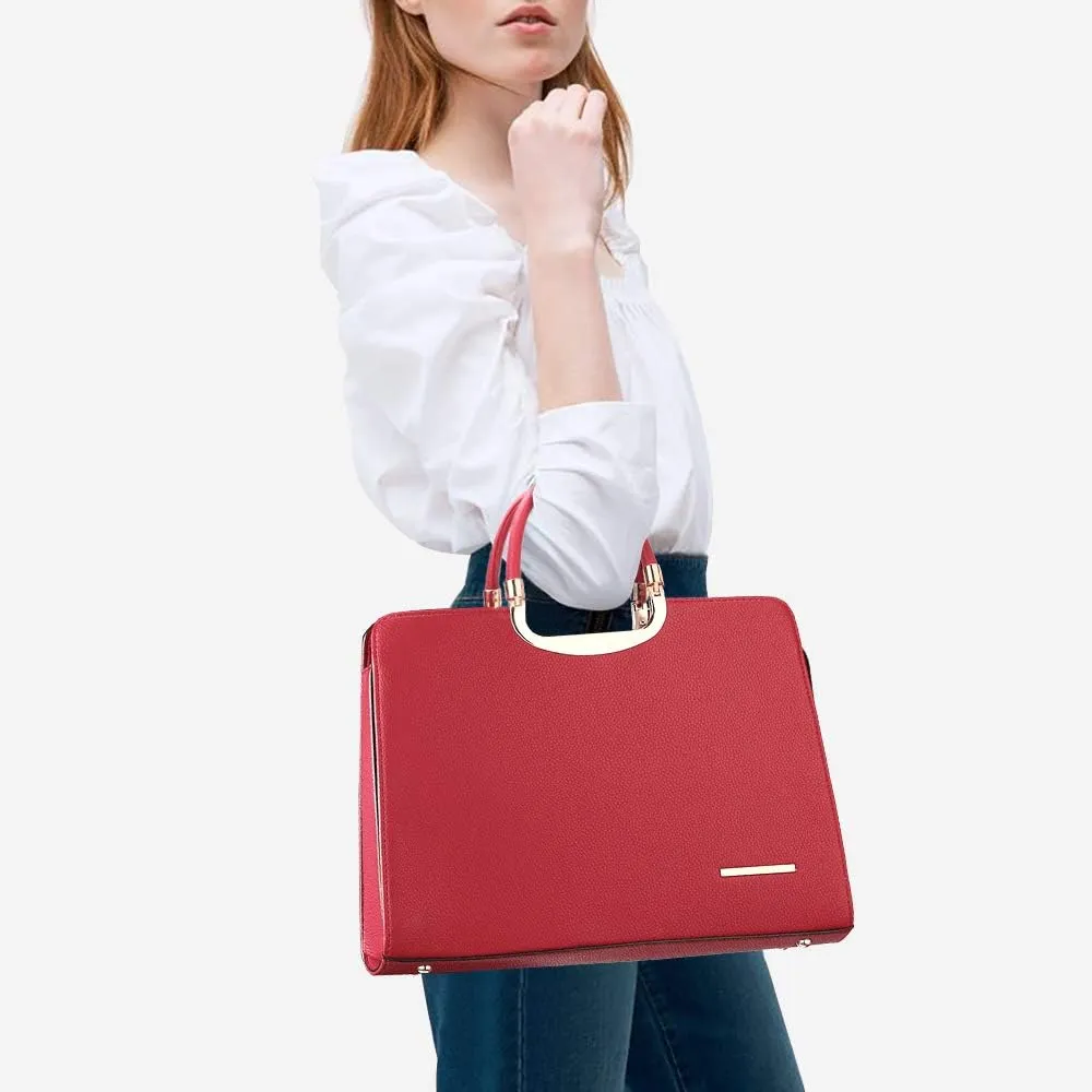 Womens Handbag Top Handle Shoulder Bag Tote Satchel Purse Work Bag with Matching Wallet