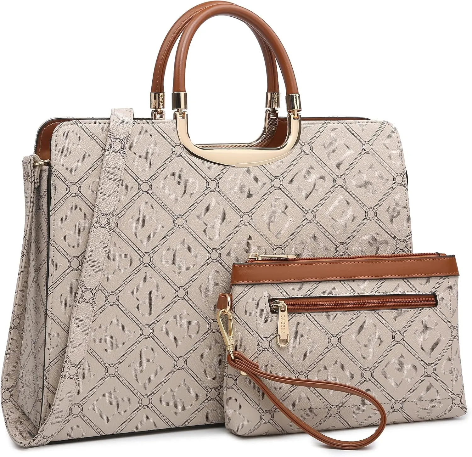 Womens Handbag Top Handle Shoulder Bag Tote Satchel Purse Work Bag with Matching Wallet