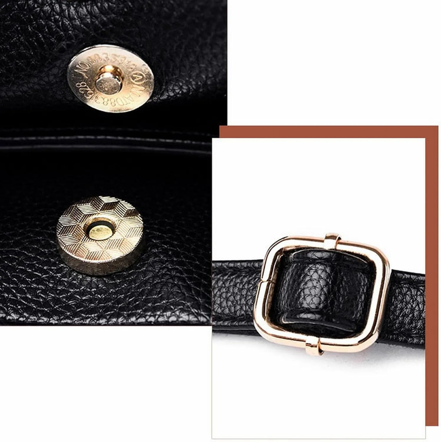 Women's Handbags Luxury Women Handbags Designer Shoulder Bags Leather Handbags Three-Layer Pocket Crossbody Bags for Women Tote Bag(Khaki)