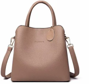 Women's Handbags Luxury Women Handbags Designer Shoulder Bags Leather Handbags Three-Layer Pocket Crossbody Bags for Women Tote Bag(Khaki)