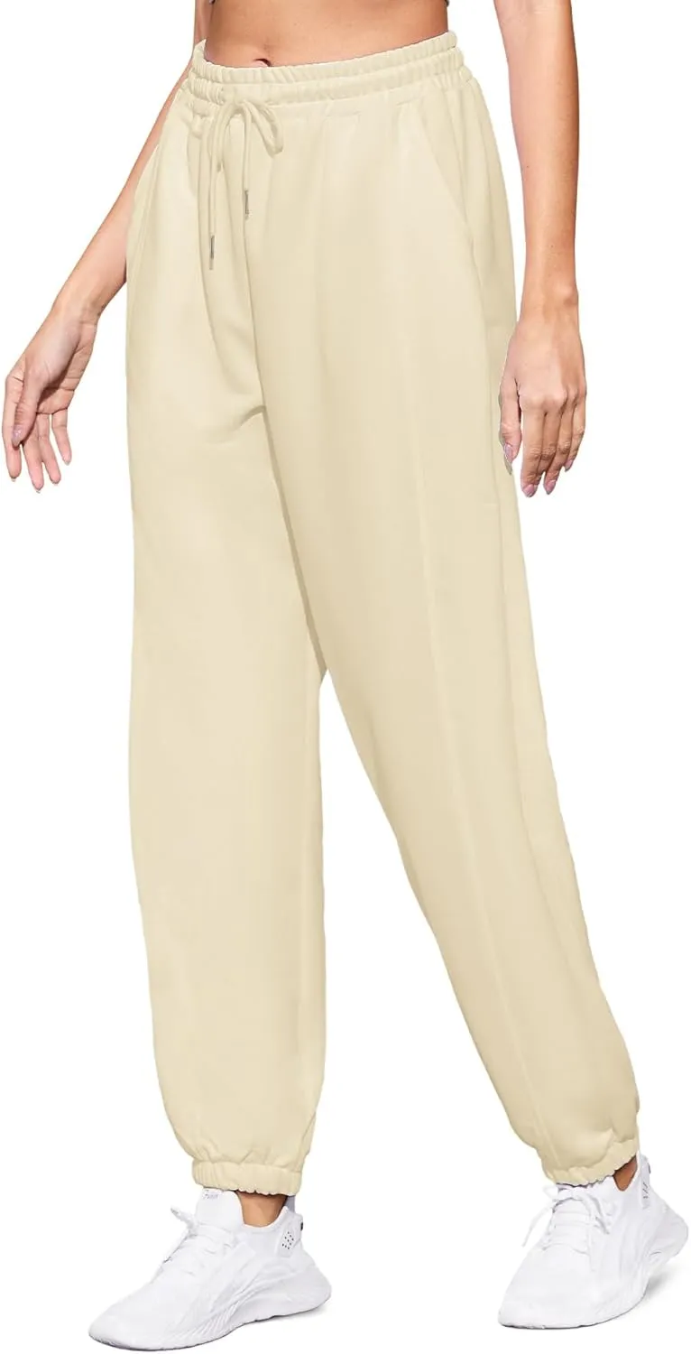 Women's High Waist Baggy Sweatpants Lounge Drawstring Workout Pants with Pockets Sweats for Women Running Joggers
