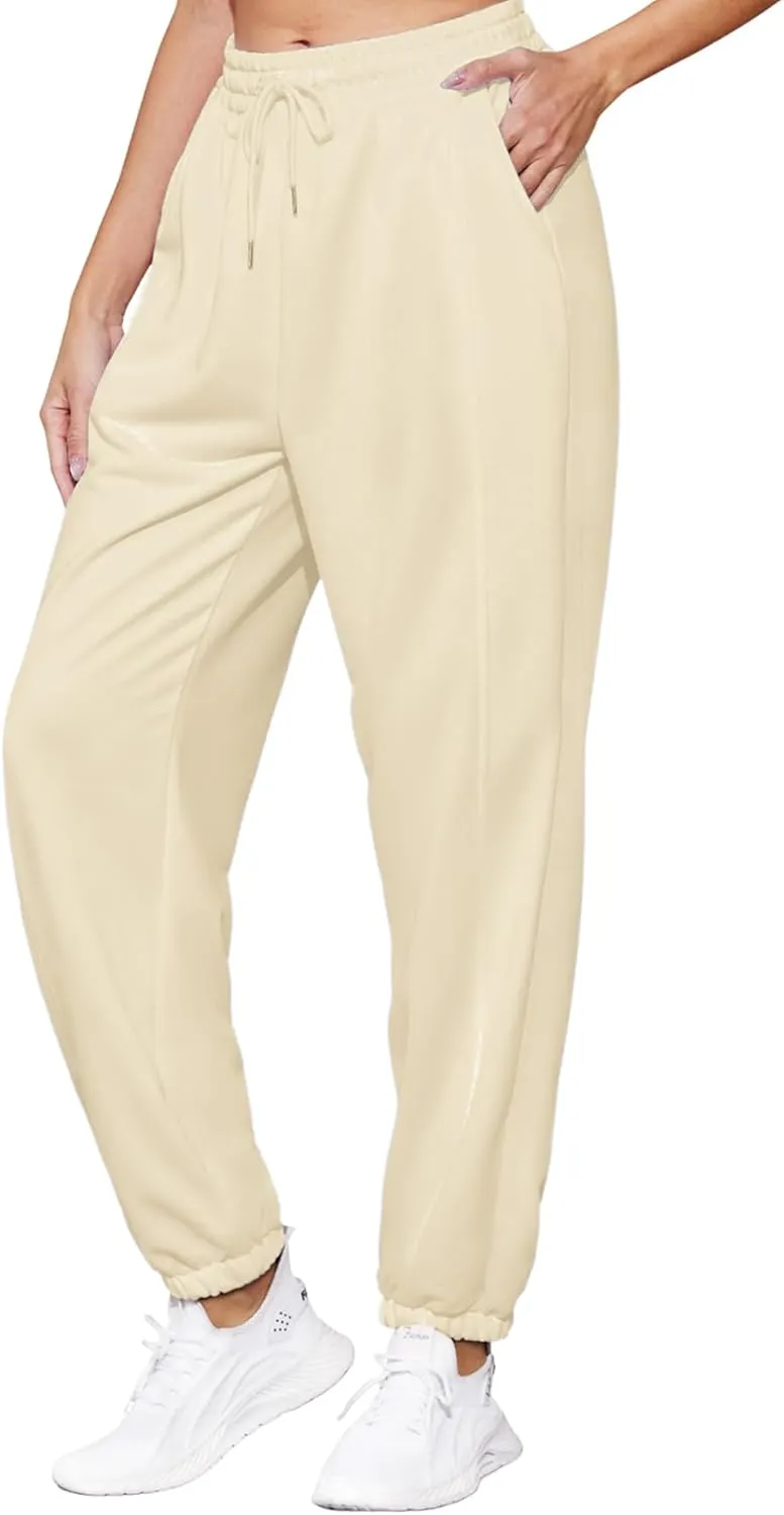 Women's High Waist Baggy Sweatpants Lounge Drawstring Workout Pants with Pockets Sweats for Women Running Joggers