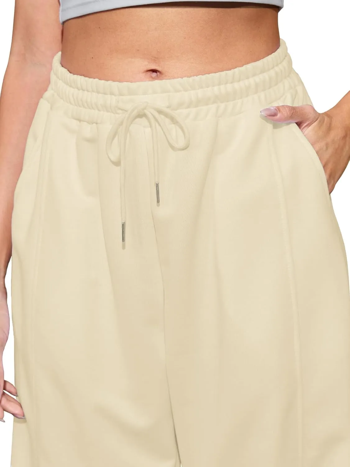 Women's High Waist Baggy Sweatpants Lounge Drawstring Workout Pants with Pockets Sweats for Women Running Joggers