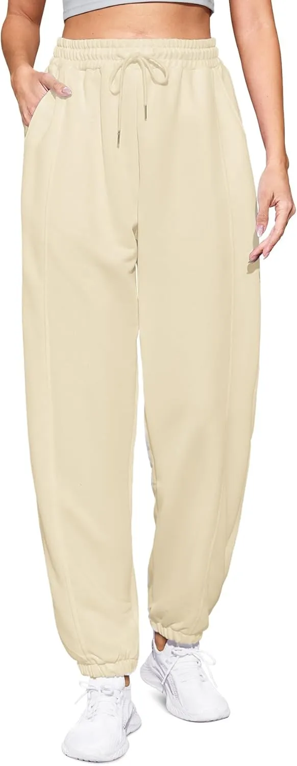 Women's High Waist Baggy Sweatpants Lounge Drawstring Workout Pants with Pockets Sweats for Women Running Joggers