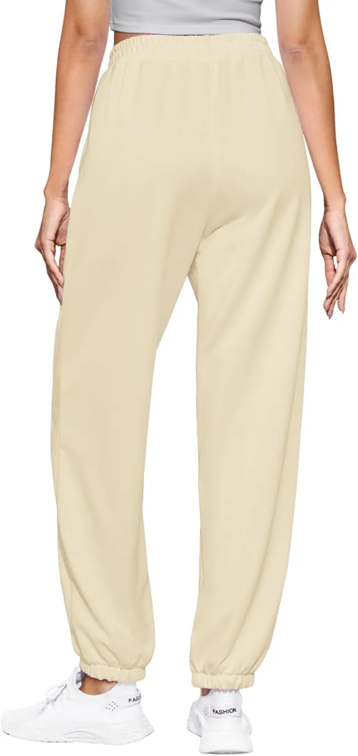 Women's High Waist Baggy Sweatpants Lounge Drawstring Workout Pants with Pockets Sweats for Women Running Joggers