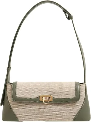Women’s Hobo Handbag Canvas Trendy Shoulder Bag Purse Y2k Vintage Color Block Street Underarm Bag 2025