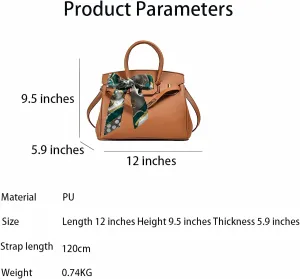 Women's Large Capacity Handbags Simple Shoulder Bags and Crossbody Bag PU Underarm Purses (Brown)