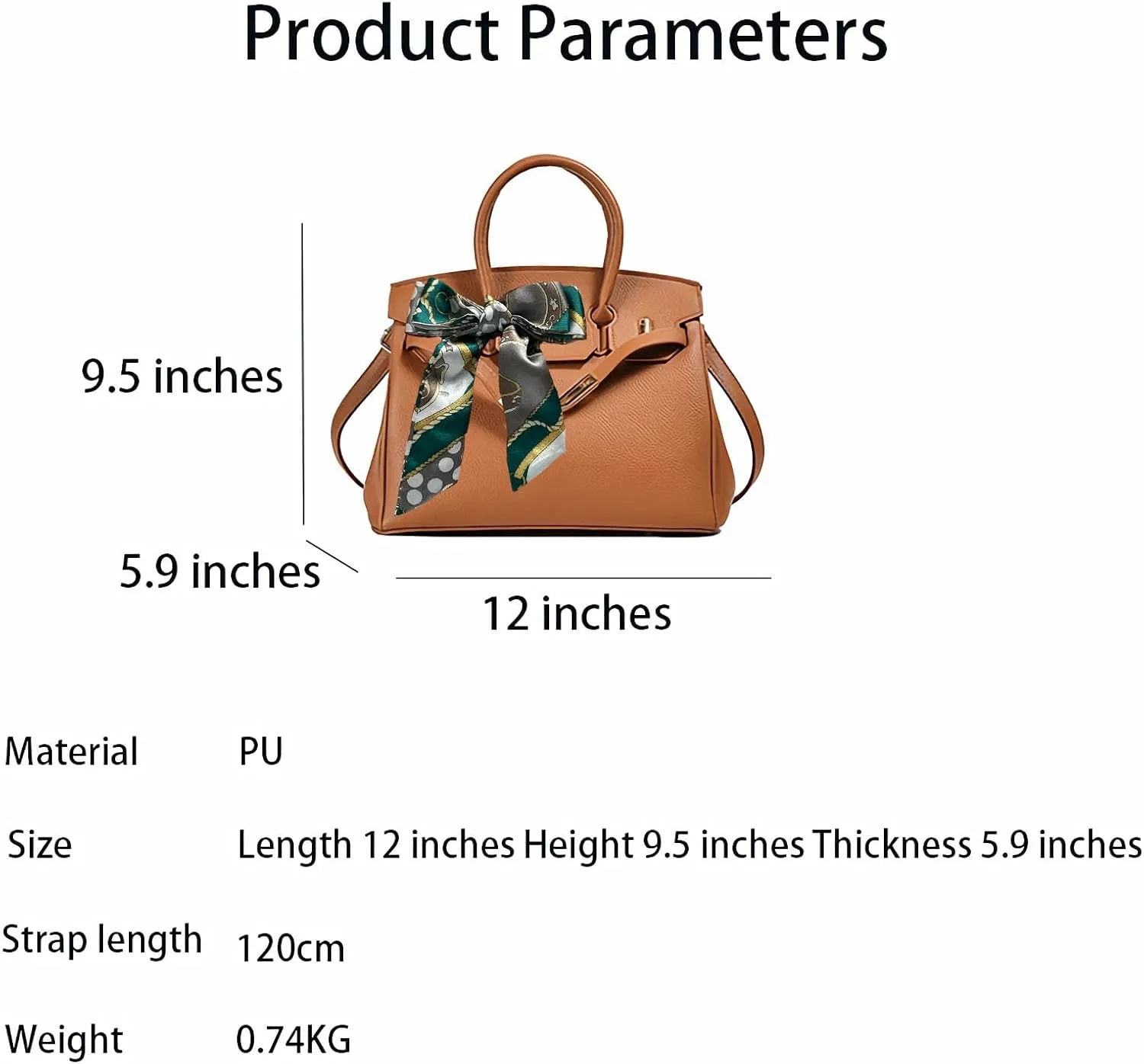 Women's Large Capacity Handbags Simple Shoulder Bags and Crossbody Bag PU Underarm Purses (Brown)