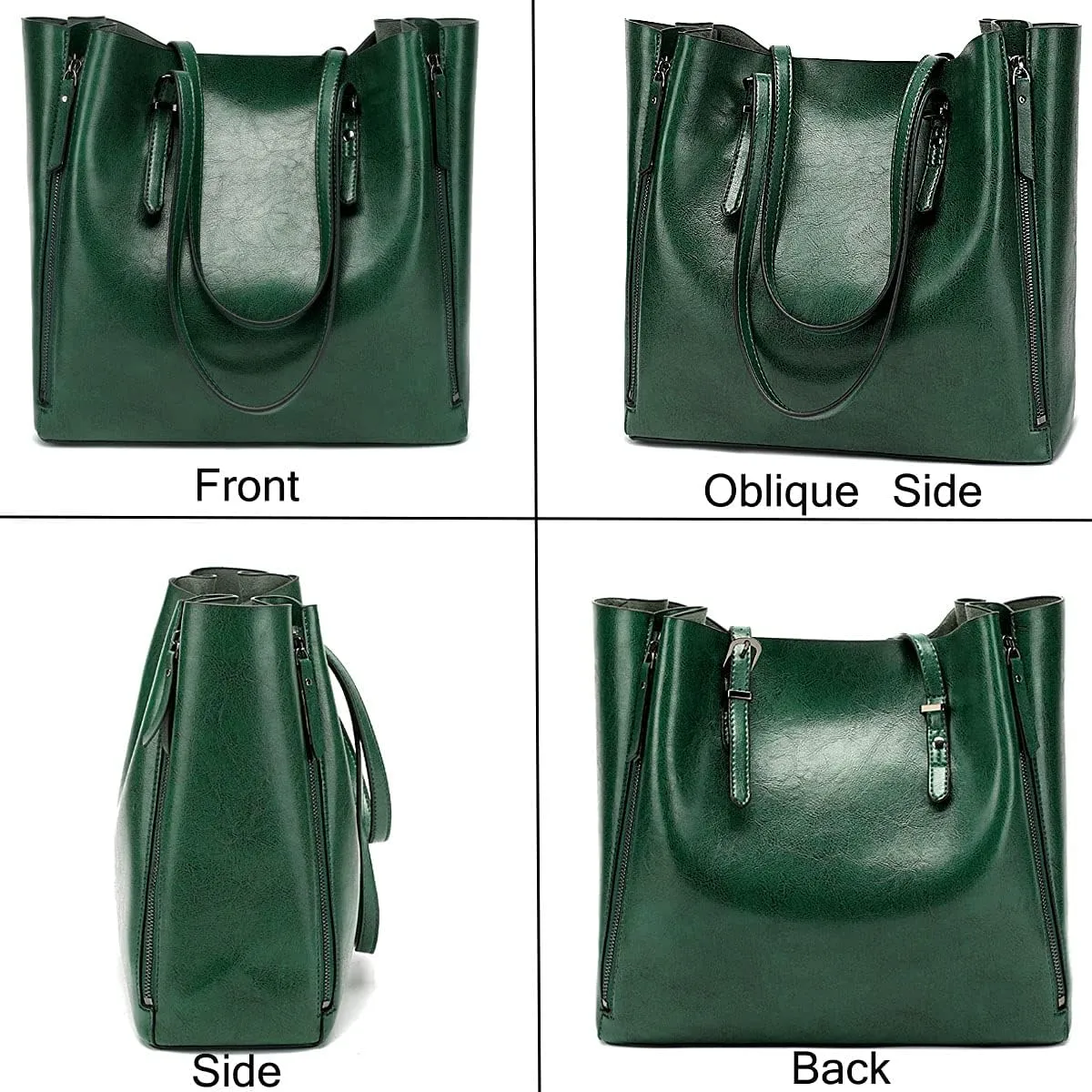 Women’s Leather Handbag Shoulder Bags Work Tote Bag Top Handle Bag Ladies Designer Purses Satchel（Brown）
