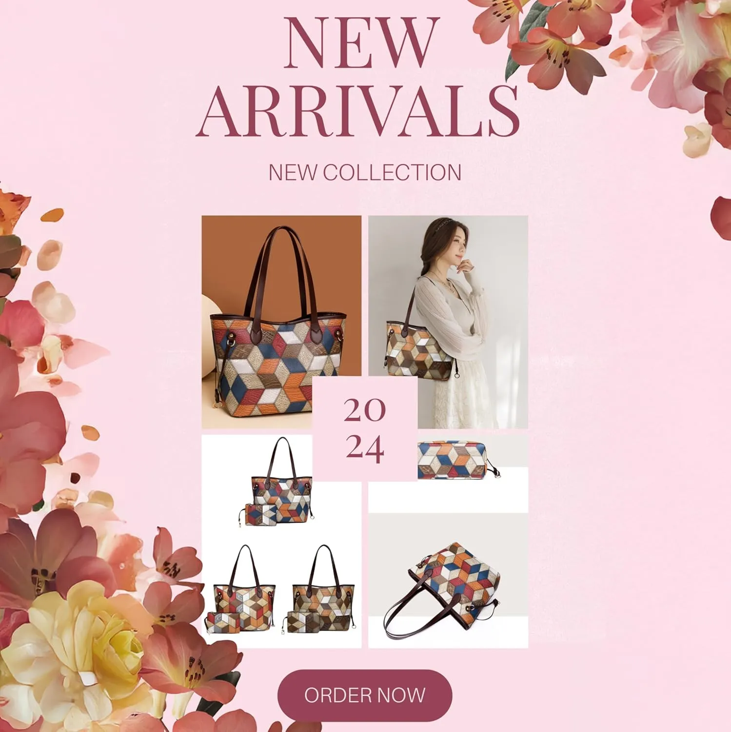 Women's Shoulder Bags Satchel Handbags, Tote Bag for Women Top Handle Satchel Purse And Handbag Set