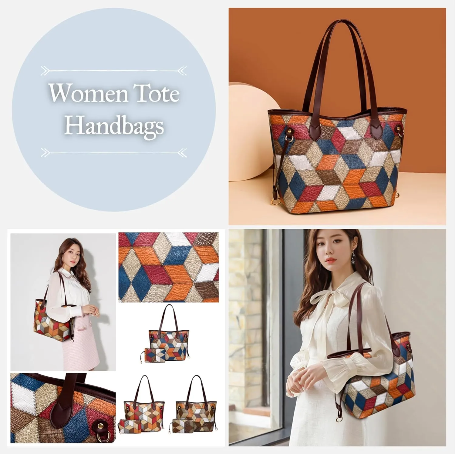 Women's Shoulder Bags Satchel Handbags, Tote Bag for Women Top Handle Satchel Purse And Handbag Set
