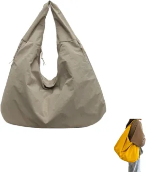 women's Solid Color Textured Draped Tote Bag, Hobo Bags For Women Crossbody Hippie,Large Fashion Tote Bag