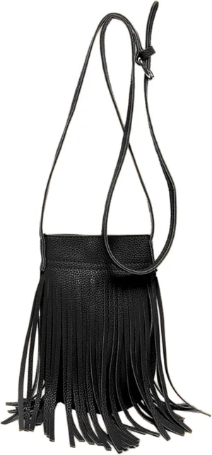 Women's Tassel Mini Shoulder Crossbody Bag Y2K Purses Clutch Strap Tote Handbags Bags