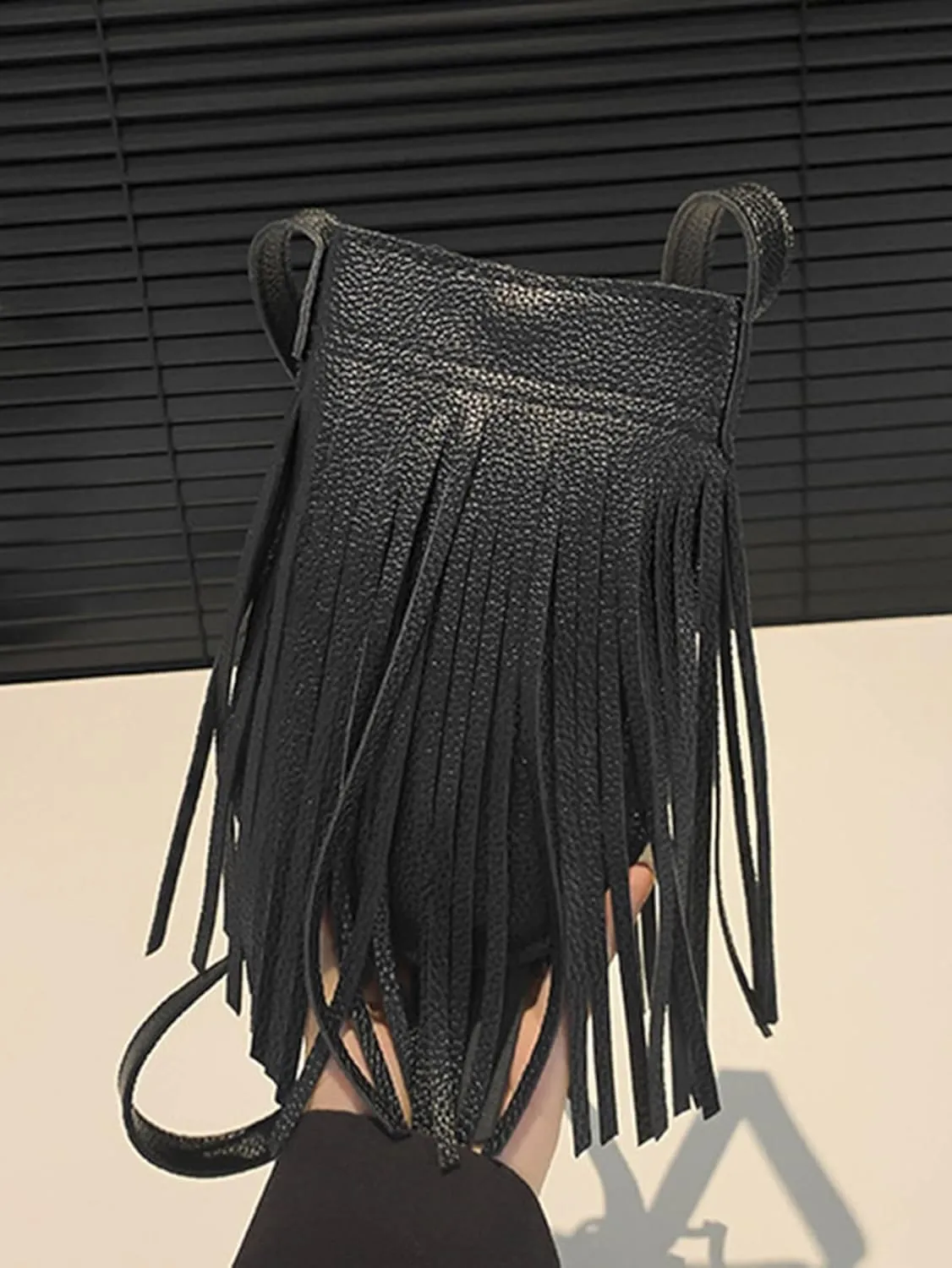 Women's Tassel Mini Shoulder Crossbody Bag Y2K Purses Clutch Strap Tote Handbags Bags