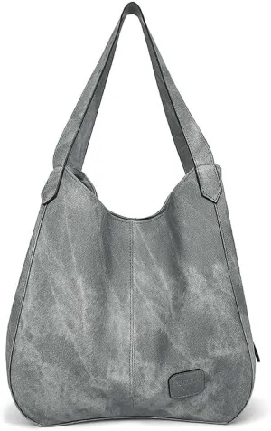 Womens Tote Bag,Vintage Large Capacity Pu Shoulder Bags Fashion Retro Hobo Handbags Purse