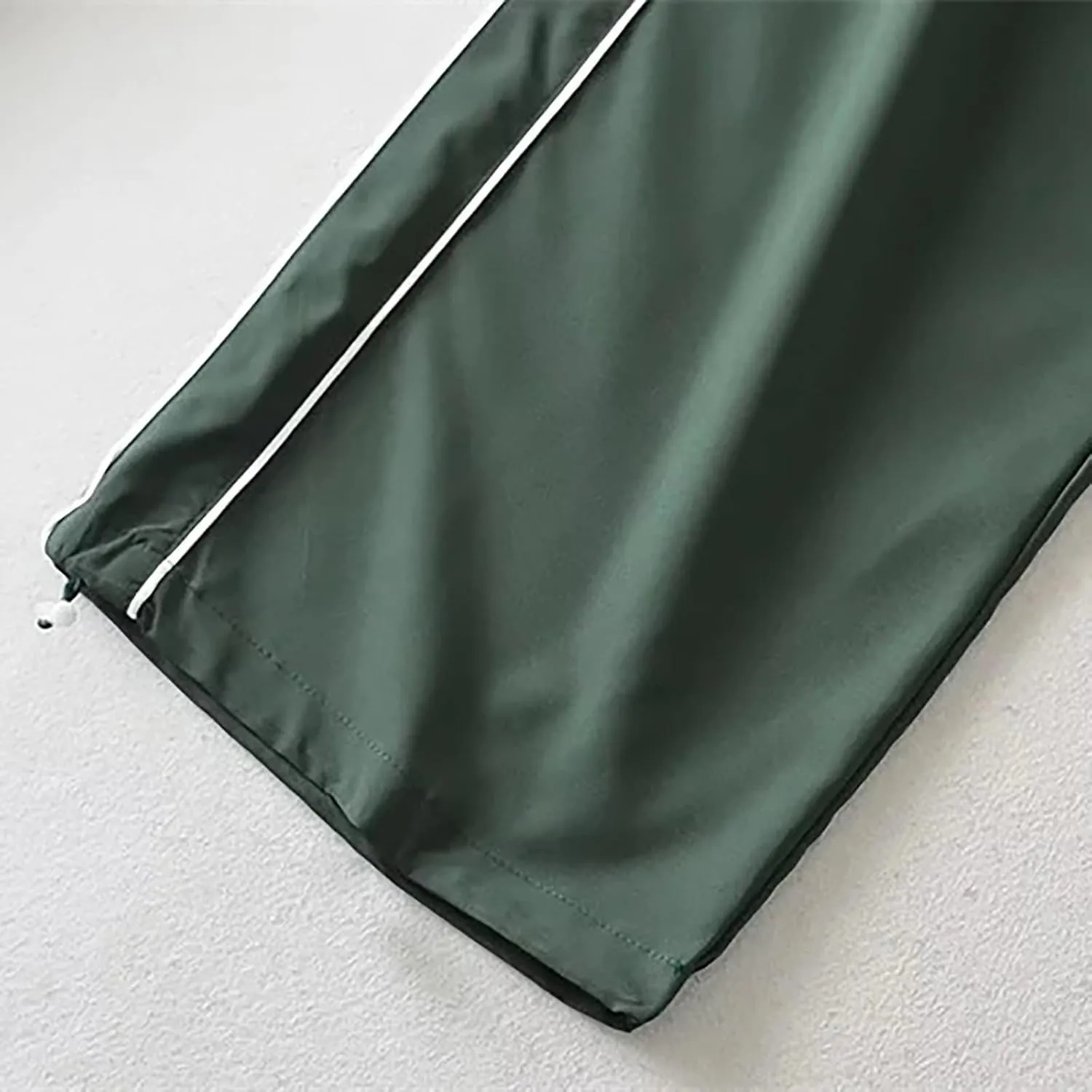 Womens Wide Leg Pants Summer Fashion Striped Pants Elastic Waist Pant Color Block Loose Casual Trousers with Pockets