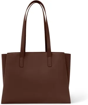 Work Tote Bags for Women 14Inch - Laptop Tote Bag with Zip Compartments - Large PU Leather Professional Office Purse