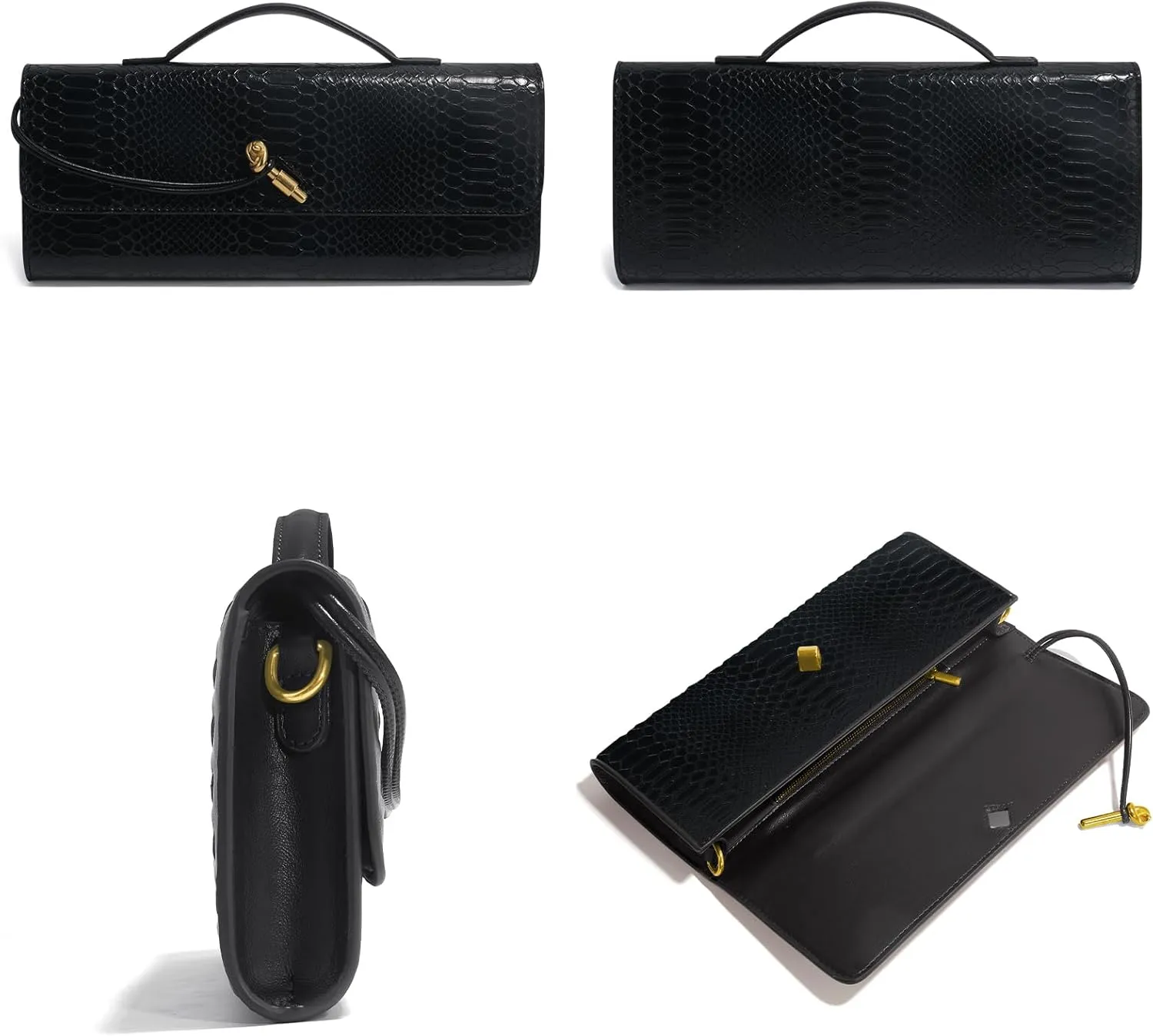 Woven Clutch Purses for Women, Formal Satchel Leather Evening Bag Shoulder Handbag