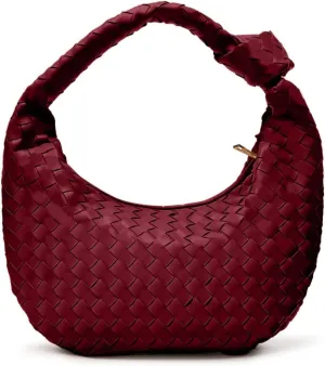 Woven Purse Tote Bag for Women - Large Hobo Bags - Knotted Slouchy Shoulder Handbags - Soft Vegan Leather