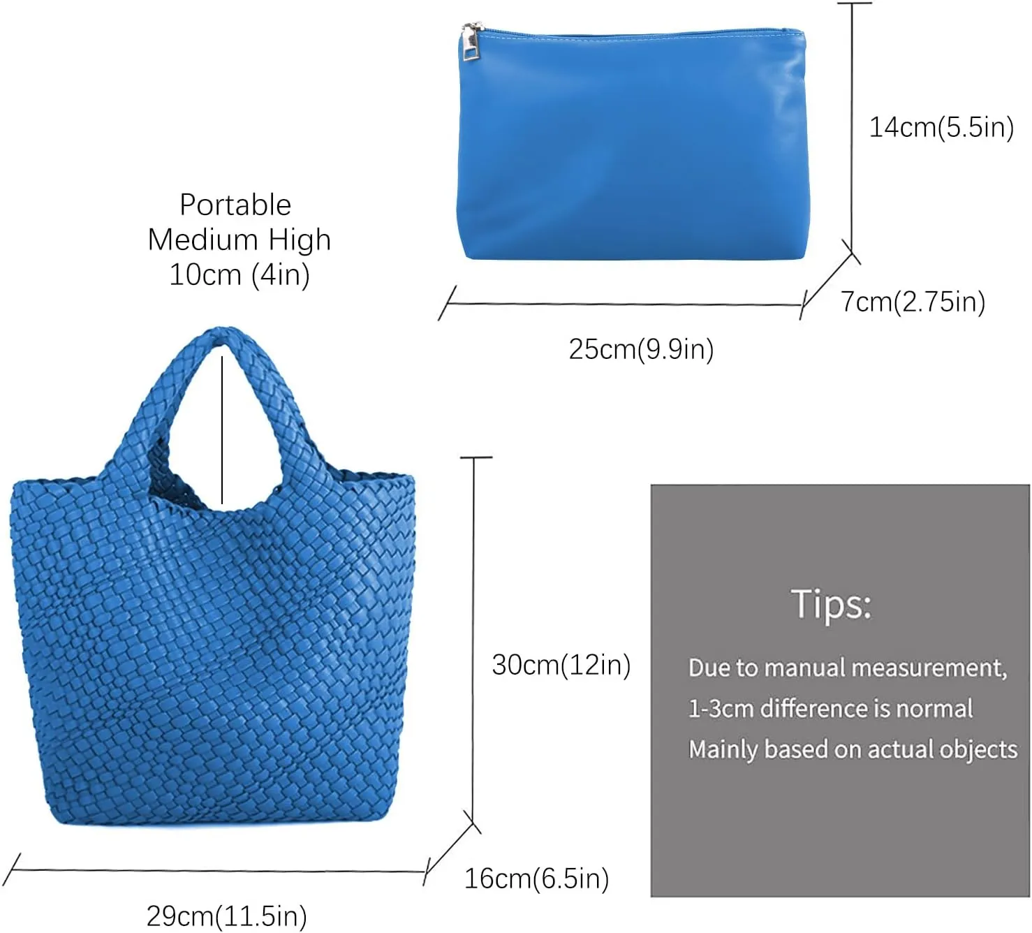 Woven Vegan Leather Handmade Tote for Women - Summer Beach Travel Hand Bag, Purse, Satchel Handbag