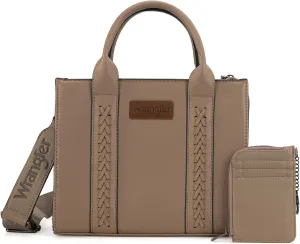 Wrangler Purse Medium Tote Bags for Women with Card Holder Wallet Satchel Top-handle Handbags