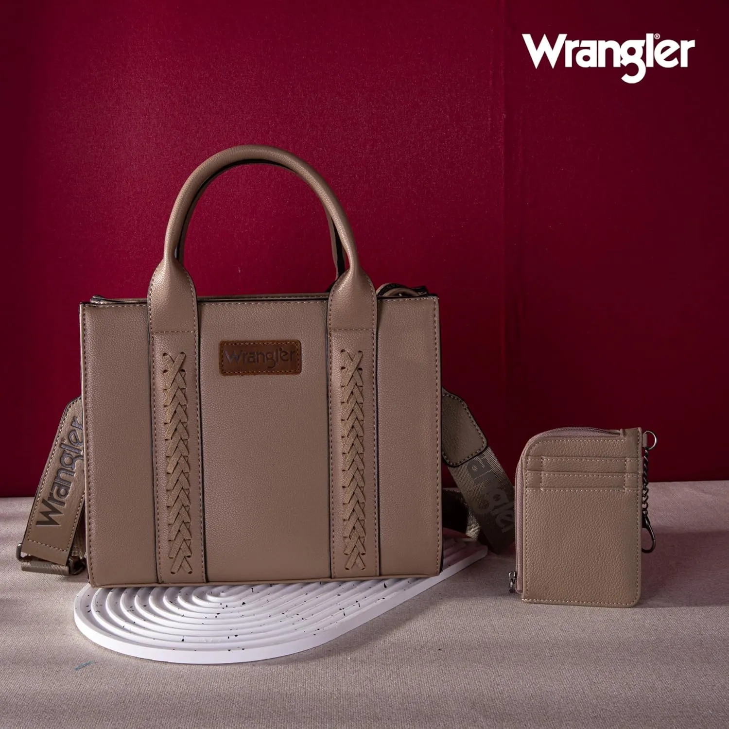 Wrangler Purse Medium Tote Bags for Women with Card Holder Wallet Satchel Top-handle Handbags