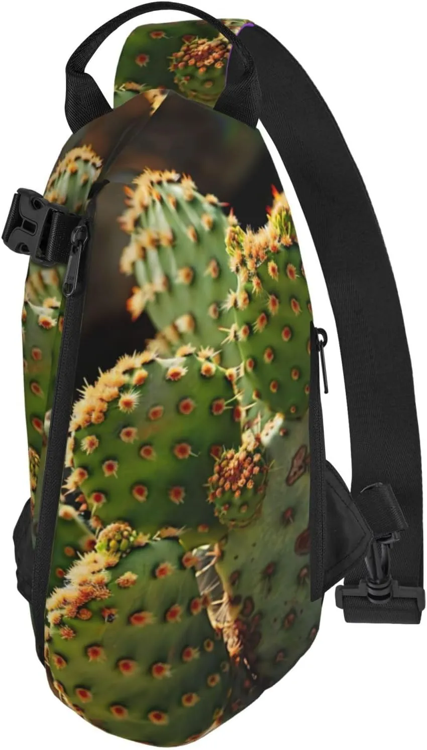 WURTON Cactus Print Crossbody Backpack Cross Pack Lightweight Sling Bag Travel, Hiking