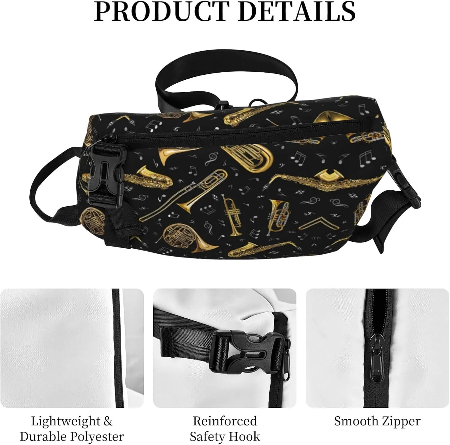 WURTON Marble Texture Copper Splatter Print Lightweight Adjustable Crossbody Backpack Daypack For Men,Women Sling Bag