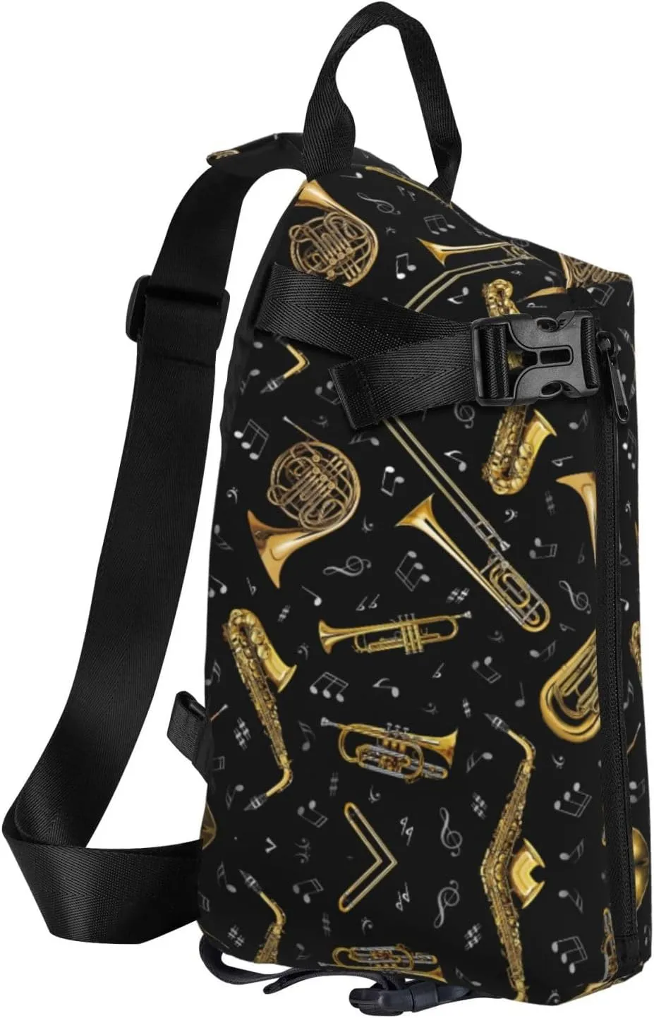 WURTON Marble Texture Copper Splatter Print Lightweight Adjustable Crossbody Backpack Daypack For Men,Women Sling Bag