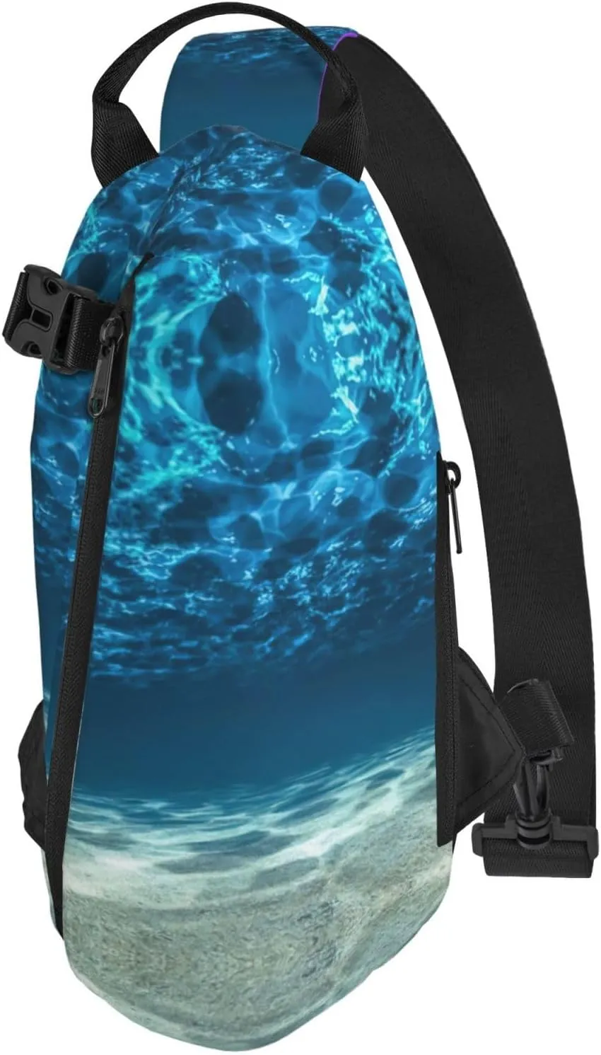 WURTON Ocean. Print Crossbody Backpack Cross Pack Lightweight Sling Bag Travel, Hiking