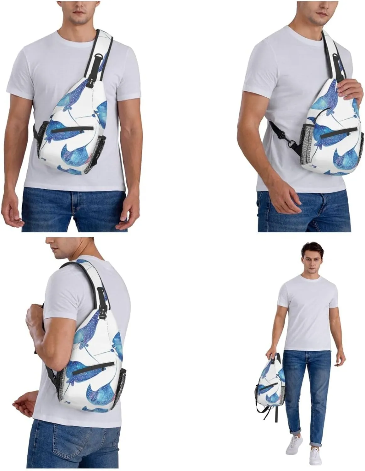 WURTON Programmer Programming Code Print Trendy Casual Daypack Versatile Crossbody Backpack Shoulder Bag Fashionable