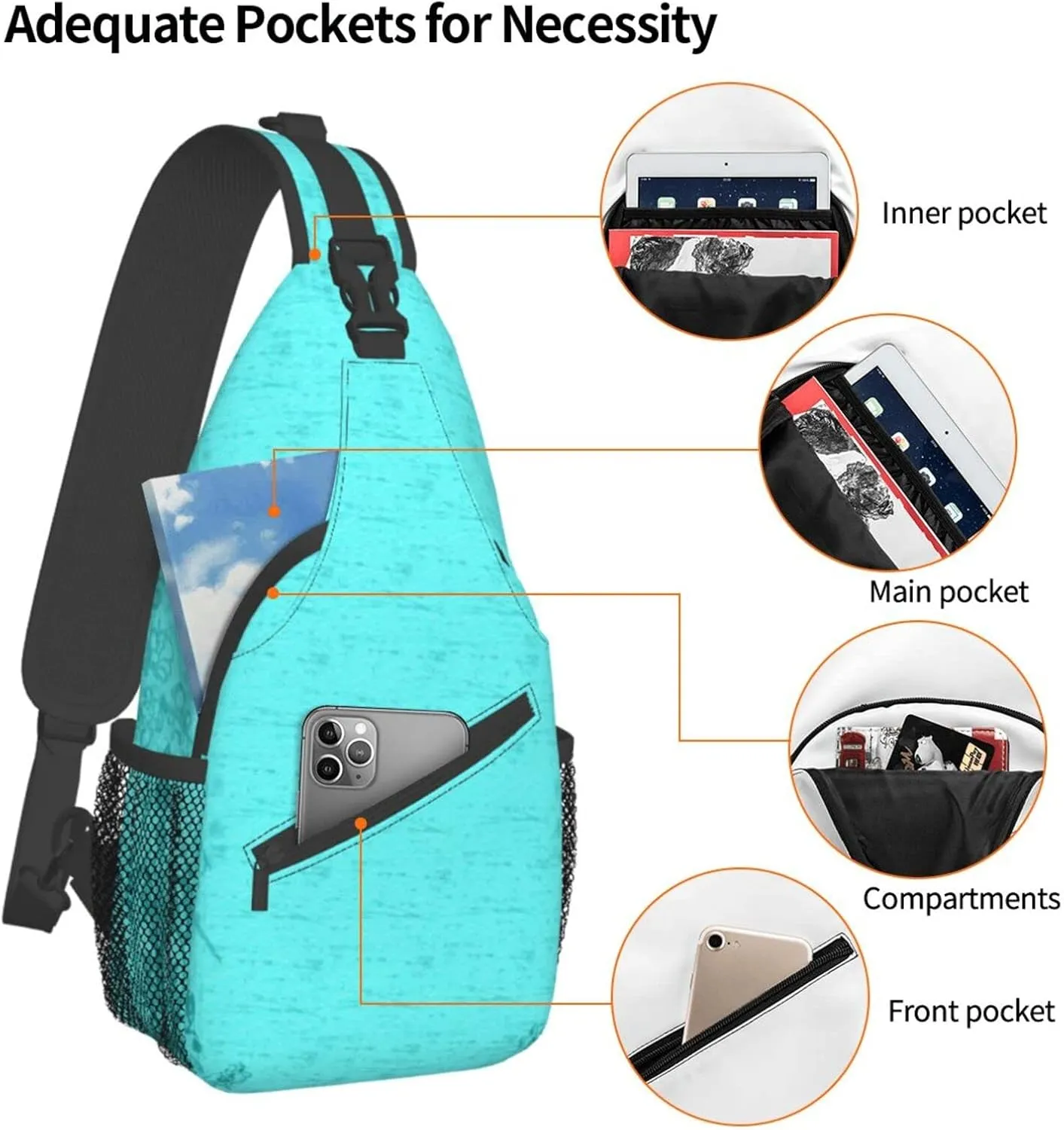 WURTON Programmer Programming Code Print Trendy Casual Daypack Versatile Crossbody Backpack Shoulder Bag Fashionable