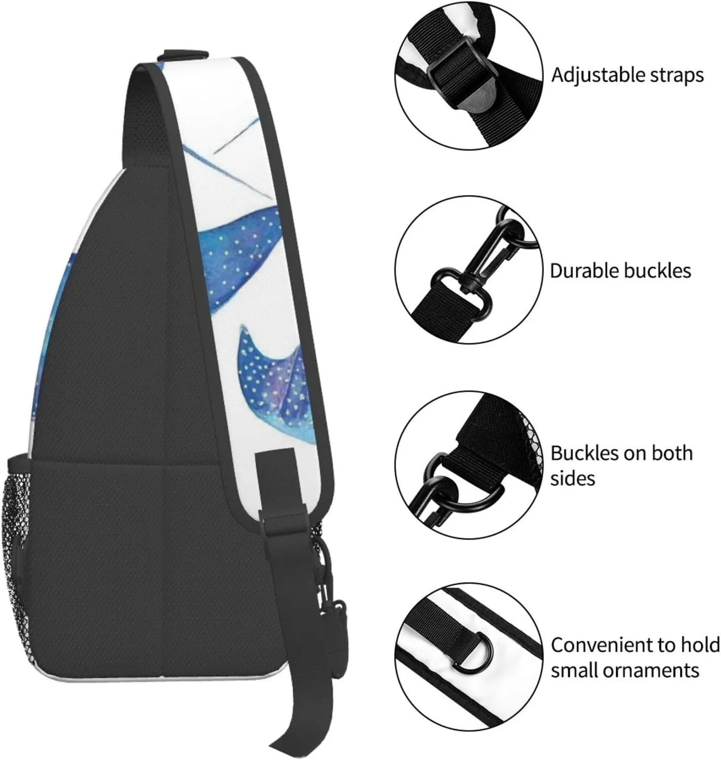 WURTON Programmer Programming Code Print Trendy Casual Daypack Versatile Crossbody Backpack Shoulder Bag Fashionable
