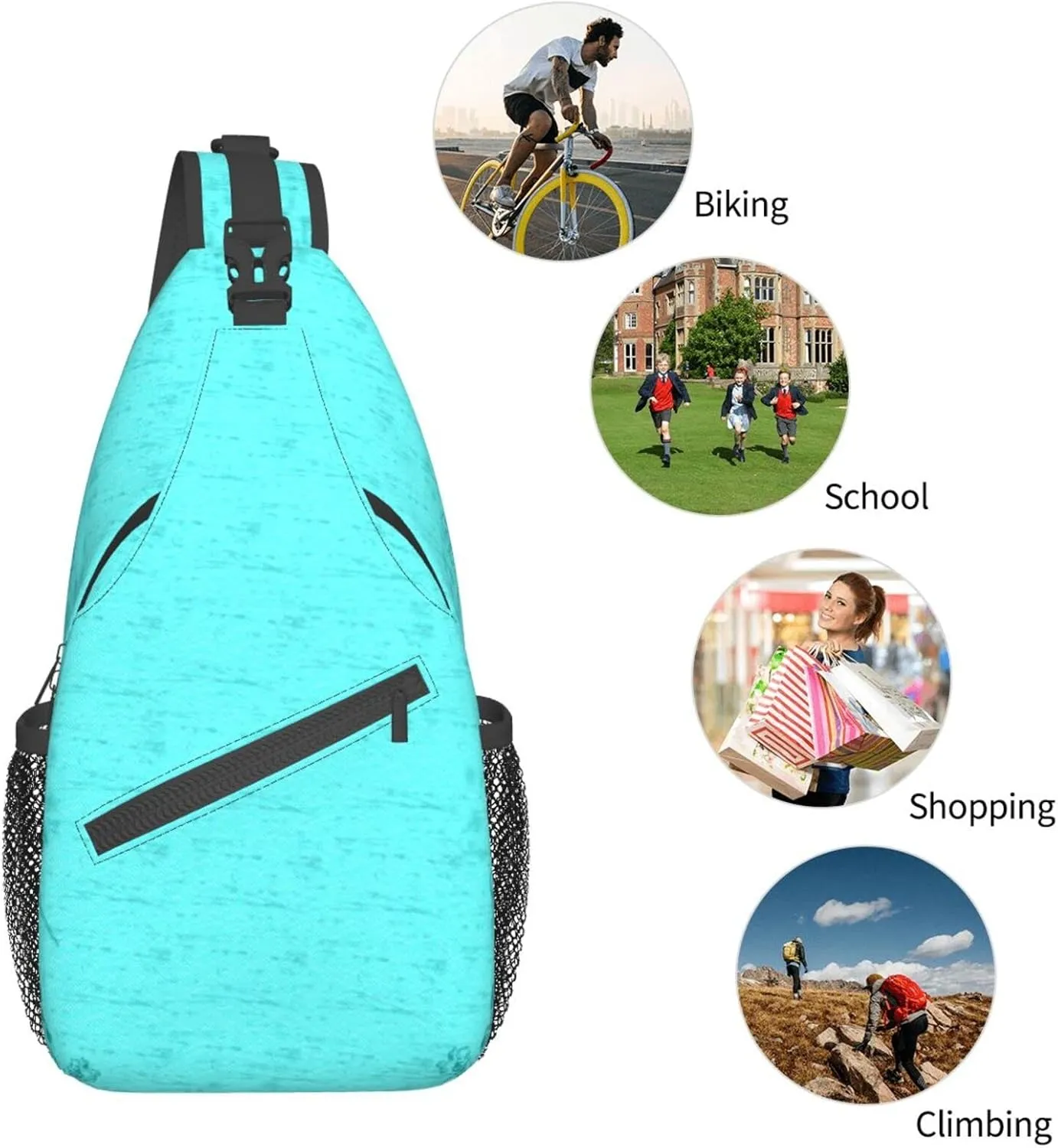 WURTON Programmer Programming Code Print Trendy Casual Daypack Versatile Crossbody Backpack Shoulder Bag Fashionable