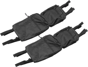 X AUTOHAUX 2-Pack Black Quad ATV 4-Wheeler Fender Cargo Storage Hunting Bags Saddle Bags Luggage Bag with Zipper for Polaris Sportsman Scrambler TRX FourTrax Outlander