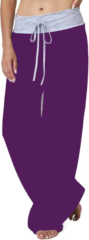 X-Image Women's Comfy Pajama Lounge Pants Floral Print Drawstring Jogger Wide Leg Athletic Pants