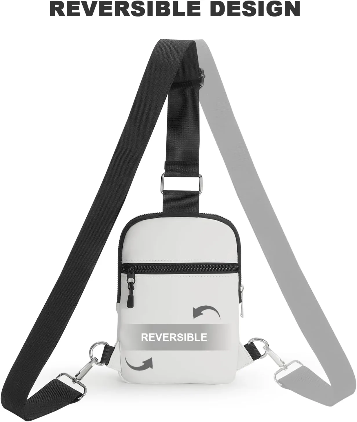 XZQTIVE Small Sling Bag for Women Men Mini Crossbody bags Trendy Lightweight Chest Bag Purse Fanny Pack for Travel